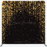 Lofaris Black Gold Glitter Bokeh Pillow Cover Backdrop